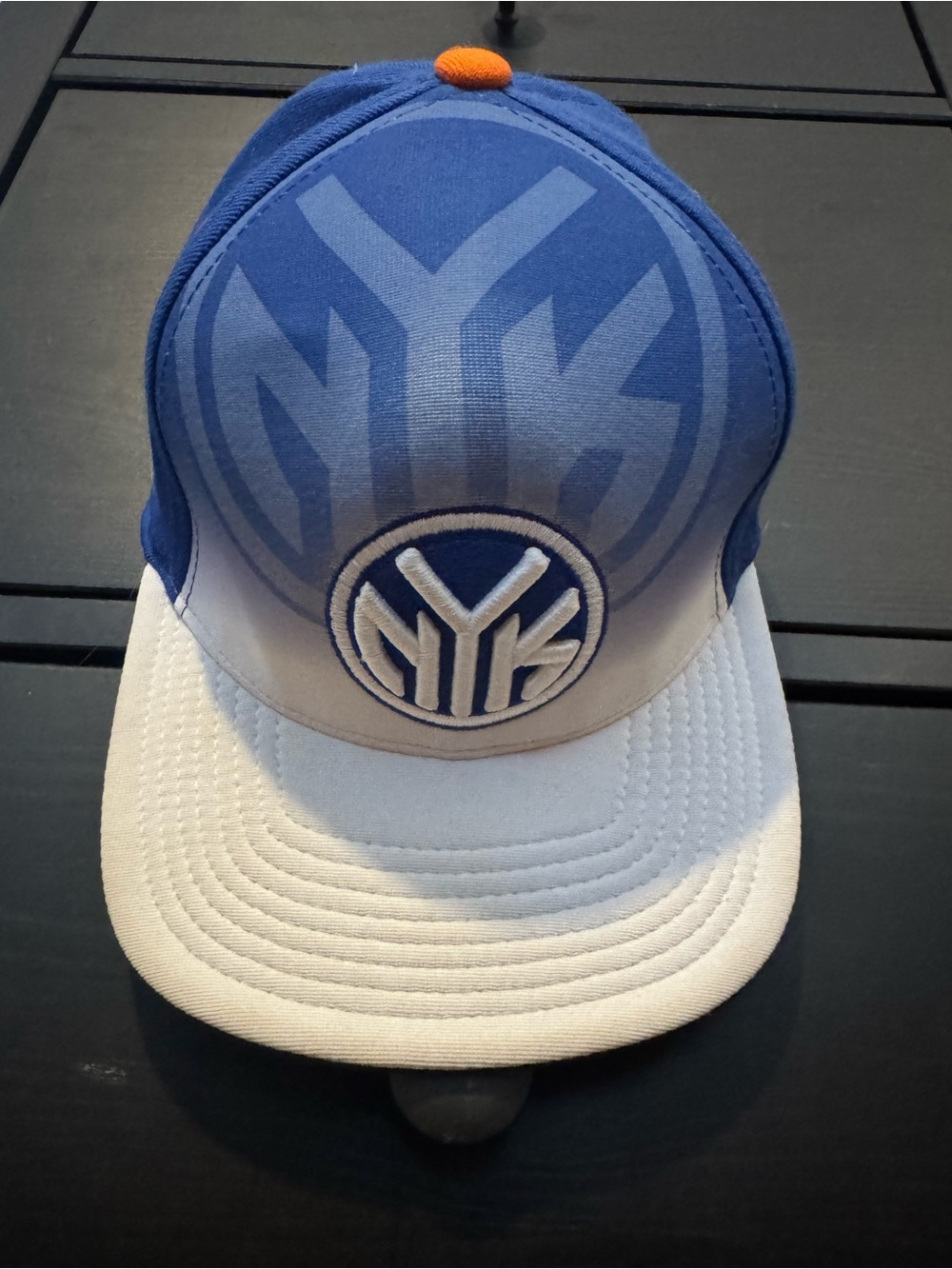 New York Knicks Blue and White Logo Snapback Hat (official NBA Draft hat!)